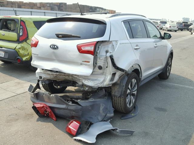 KNDPC3A63C7277909 - 2012 KIA SPORTAGE S SILVER photo 4