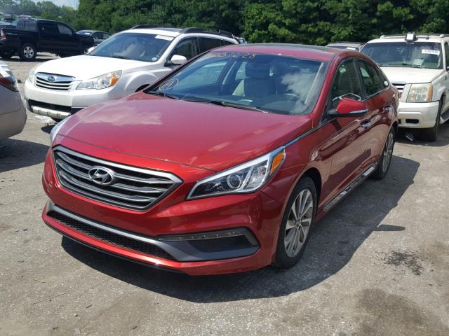 5NPE34AFXGH369601 - 2016 HYUNDAI SONATA SPO BURGUNDY photo 2