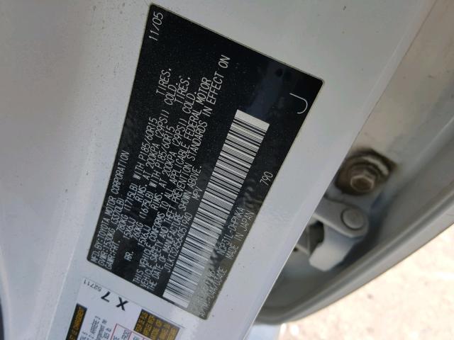 JTLKT324564051940 - 2006 TOYOTA SCION XB Ağ foto 10