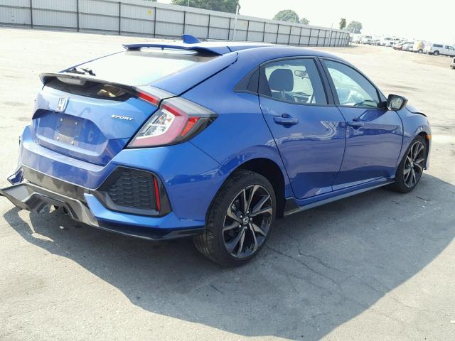 SHHFK7H40HU426299 - 2017 HONDA CIVIC SPOR BLUE photo 4