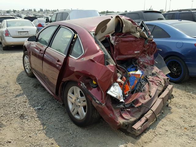 2G1WC57M791213397 - 2009 CHEVROLET IMPALA 2LT BURGUNDY photo 3