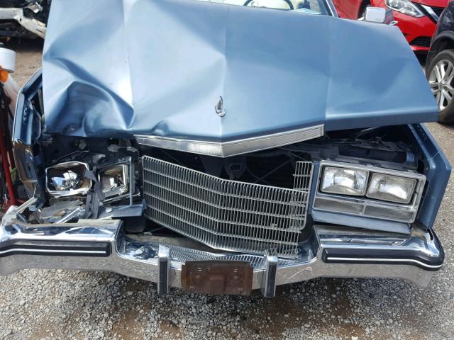 1G6EL6785FE612527 - 1985 CADILLAC ELDORADO B BLUE photo 7