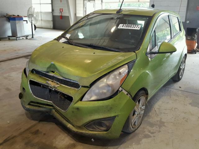 KL8CA6S91EC570242 - 2014 CHEVROLET SPARK LS GREEN photo 2