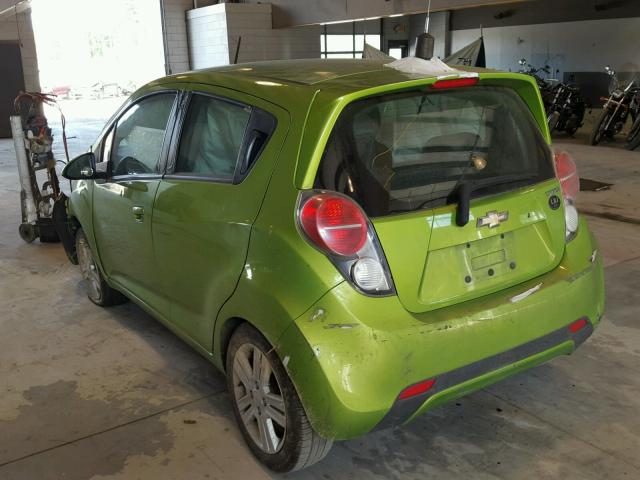 KL8CA6S91EC570242 - 2014 CHEVROLET SPARK LS GREEN photo 3