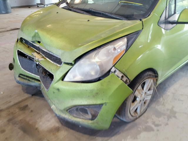 KL8CA6S91EC570242 - 2014 CHEVROLET SPARK LS GREEN photo 9