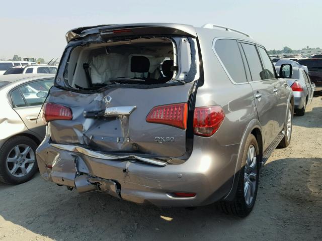 JN8AZ2NF0E9553998 - 2014 INFINITI QX80 GRAY photo 4