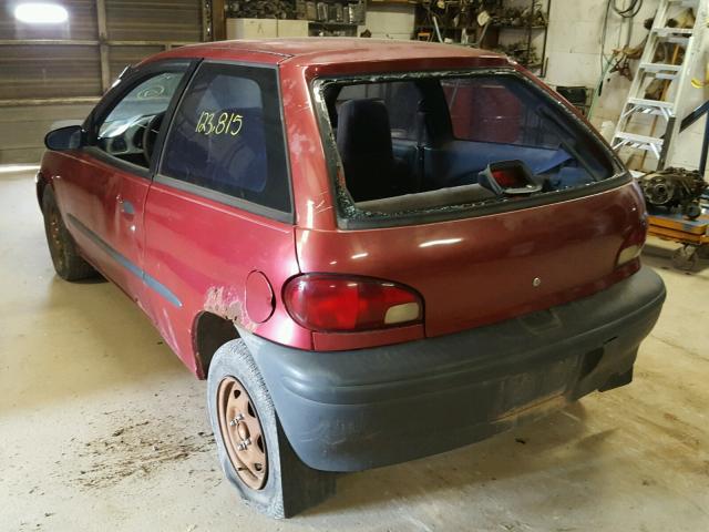 2C1MR2291V6749982 - 1997 GEO METRO LSI MAROON photo 3