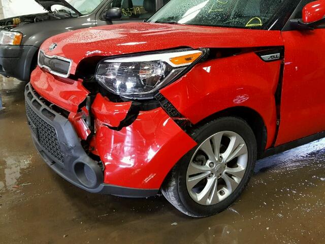 KNDJP3A57E7704965 - 2014 KIA SOUL RED photo 9