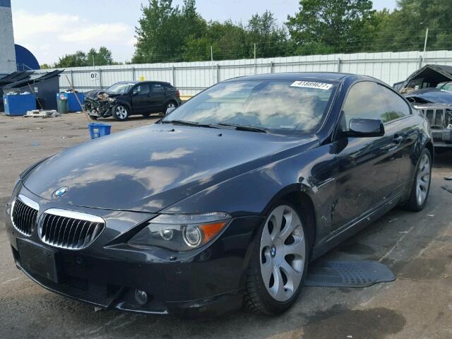 WBAEH73464B189024 - 2004 BMW 645 BLACK photo 2