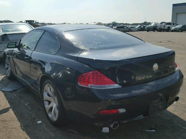 WBAEH73464B189024 - 2004 BMW 645 BLACK photo 3