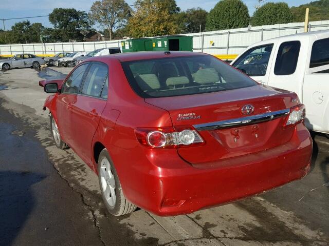 2T1BU4EE2DC994428 - 2013 TOYOTA COROLLA BA RED photo 3