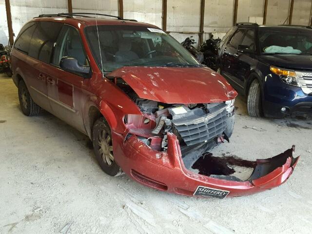 2A8GP54L57R122549 - 2007 CHRYSLER TOWN & COU MAROON photo 1