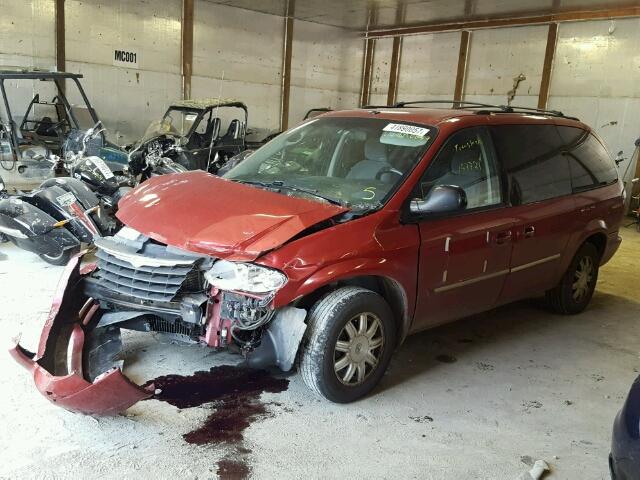 2A8GP54L57R122549 - 2007 CHRYSLER TOWN & COU MAROON photo 9