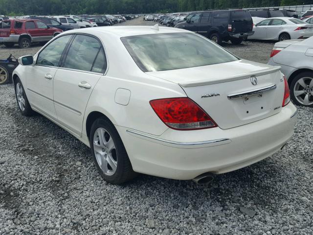 JH4KB16595C002698 - 2005 ACURA RL WHITE photo 3