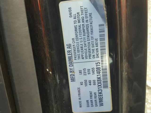 WMEEK31XX8K140815 - 2008 SMART FORTWO PAS 橙色 照片 10