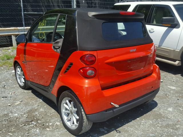 WMEEK31XX8K140815 - 2008 SMART FORTWO PAS 橙色 照片 3