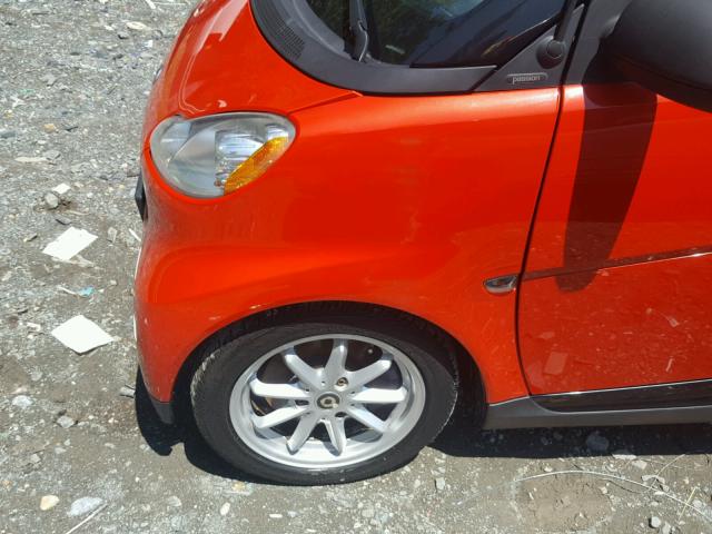 WMEEK31XX8K140815 - 2008 SMART FORTWO PAS 橙色 照片 9
