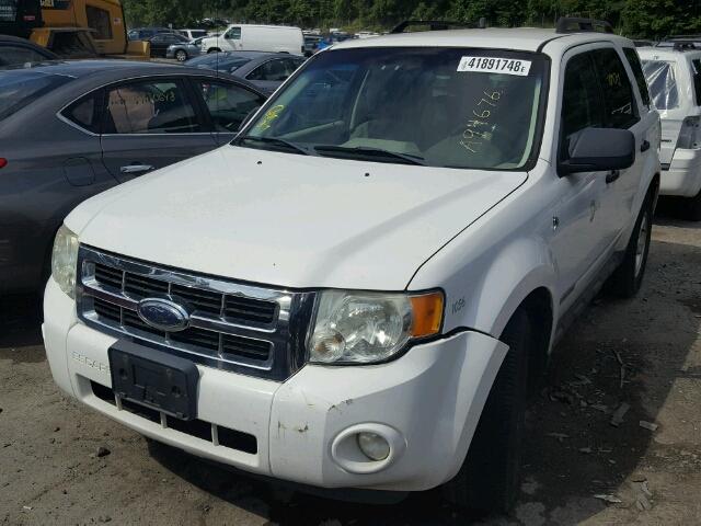 1FMCU59H48KA94676 - 2008 FORD ESCAPE HEV WHITE photo 2