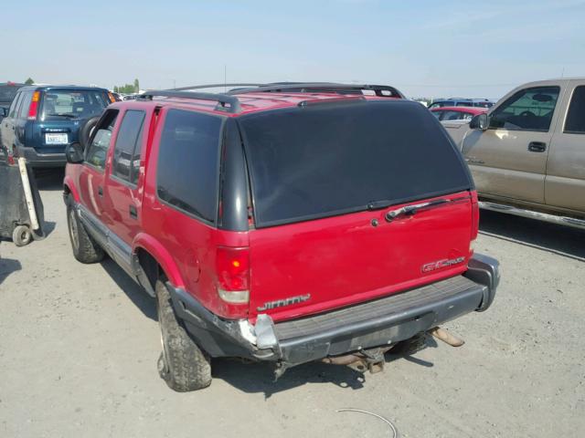 1GKDT13W0V2558185 - 1997 GMC JIMMY Kırmızı fotoğraf 3