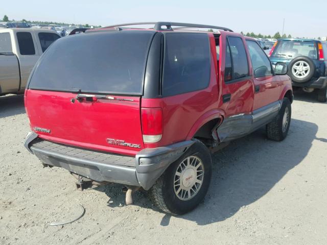 1GKDT13W0V2558185 - 1997 GMC JIMMY Kırmızı fotoğraf 4