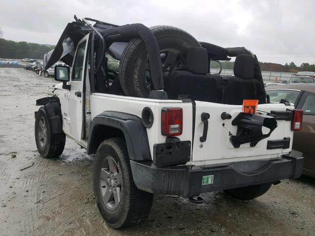 1C4AJWAG5EL145637 - 2014 JEEP WRANGLER S WHITE photo 3