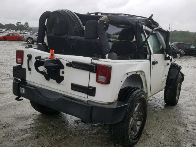 1C4AJWAG5EL145637 - 2014 JEEP WRANGLER S WHITE photo 4