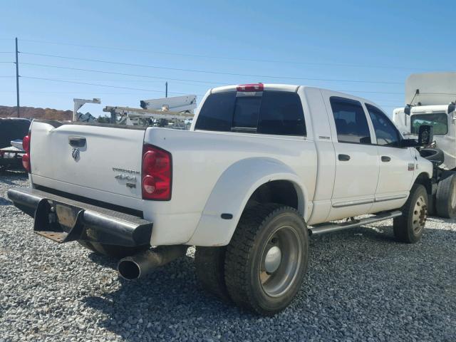 3D7MX49A87G770359 - 2007 DODGE RAM 3500 WHITE photo 4