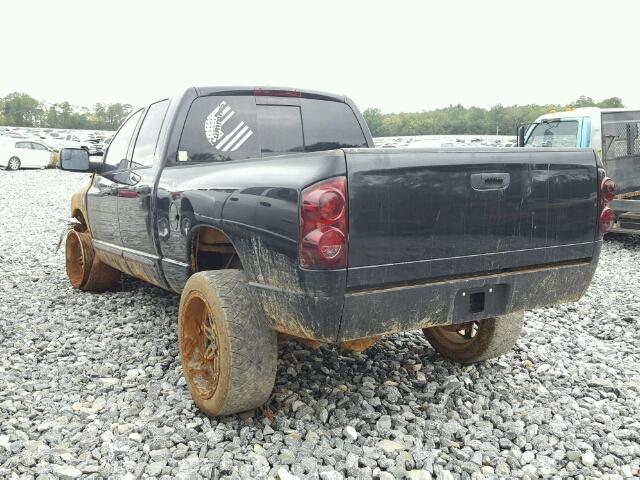 1D7KS28A87J585464 - 2007 DODGE RAM 2500 S BLACK photo 3