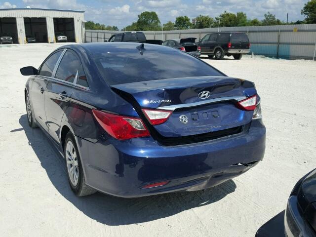 5NPEB4AC9BH028479 - 2011 HYUNDAI SONATA GLS BLUE photo 3