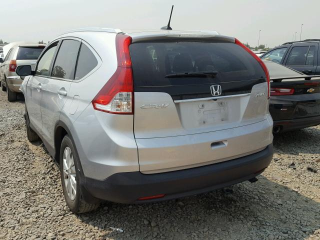 JHLRM4H71CC010904 - 2012 HONDA CR-V EXL SILVER photo 3