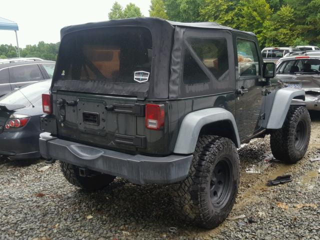 1J4AA2D12BL578662 - 2011 JEEP WRANGLER S GREEN photo 4