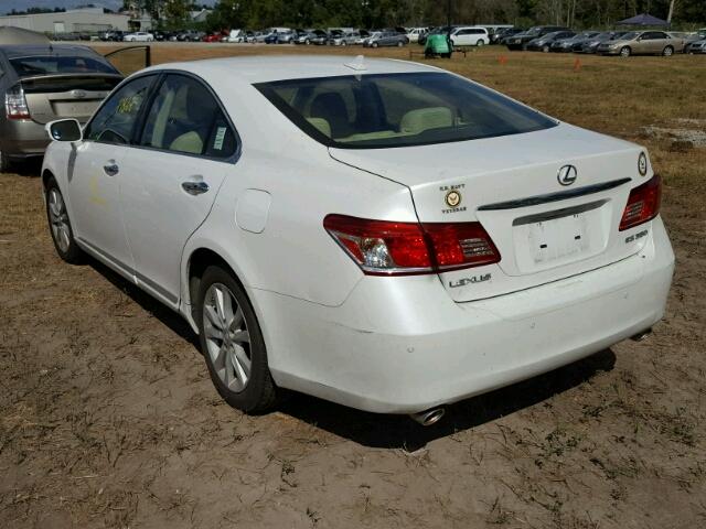 JTHBK1EG9A2346230 - 2010 LEXUS ES WHITE photo 3