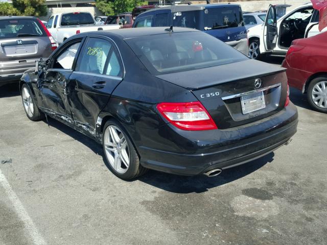 WDDGF56X89F217794 - 2009 MERCEDES-BENZ C 350 BLACK photo 3