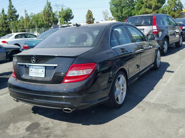 WDDGF56X89F217794 - 2009 MERCEDES-BENZ C 350 BLACK photo 4