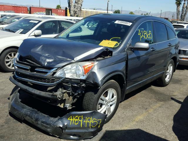 5J6RE3H7XAL041824 - 2010 HONDA CR-V EXL GRAY photo 2