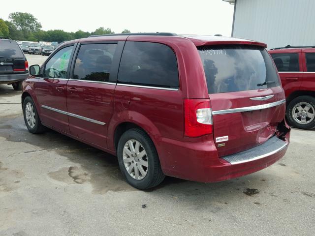 2C4RC1BG0DR689533 - 2013 CHRYSLER TOWN & COU RED photo 3