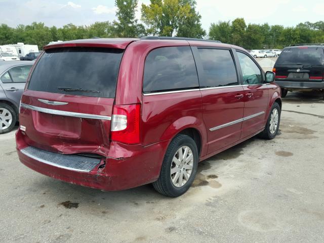 2C4RC1BG0DR689533 - 2013 CHRYSLER TOWN & COU RED photo 4