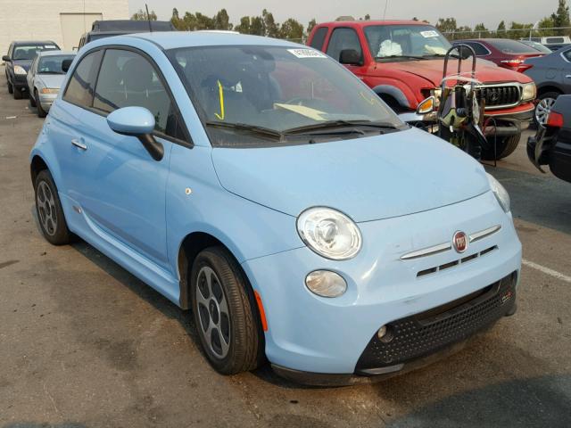 3C3CFFGE2GT176873 - 2016 FIAT 500 ELECTR BLUE photo 1