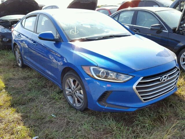 KMHD84LF0HU060572 - 2017 HYUNDAI ELANTRA BLUE photo 1