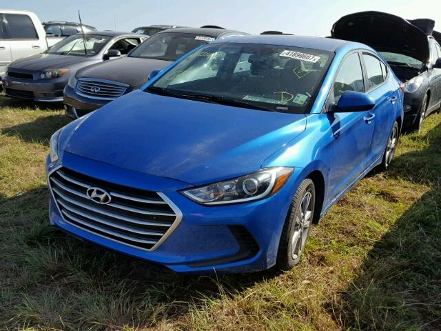 KMHD84LF0HU060572 - 2017 HYUNDAI ELANTRA BLUE photo 2