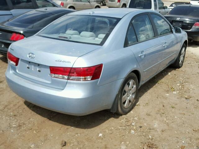 5NPET46CX8H357545 - 2008 HYUNDAI SONATA GLS TEAL photo 4