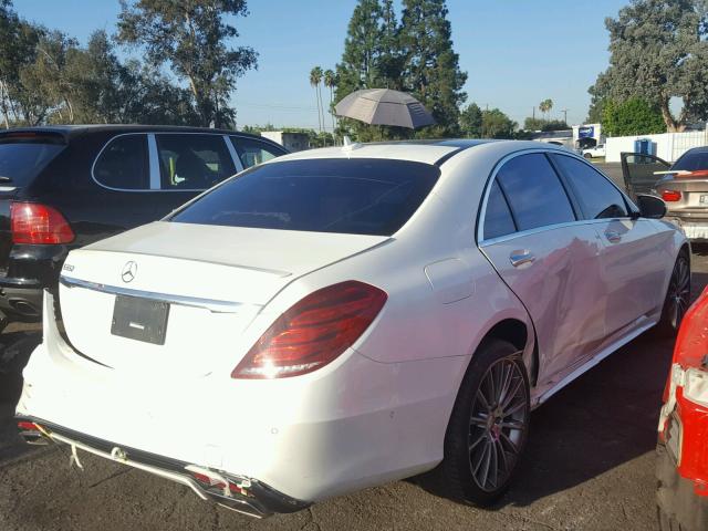 WDDUG8CB8FA191751 - 2015 MERCEDES-BENZ S 550 WHITE photo 4