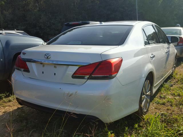 4T1BK3DB4BU408945 - 2011 TOYOTA AVALON BAS WHITE photo 4