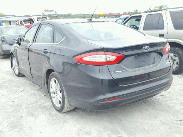 3FA6P0HD4ER126906 - 2014 FORD FUSION SE BLACK photo 3