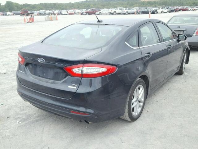 3FA6P0HD4ER126906 - 2014 FORD FUSION SE BLACK photo 4