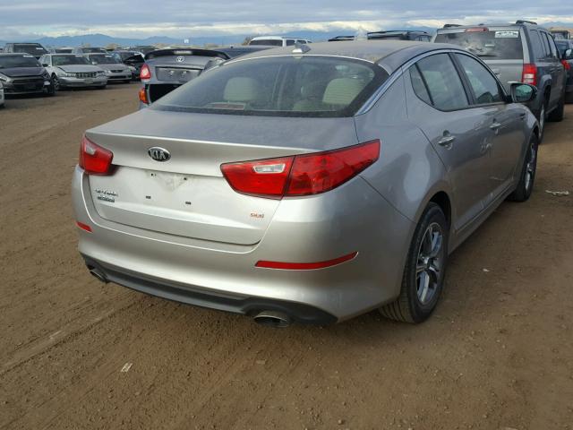 KNAGM4A78E5507287 - 2014 KIA OPTIMA LX GRAY photo 4