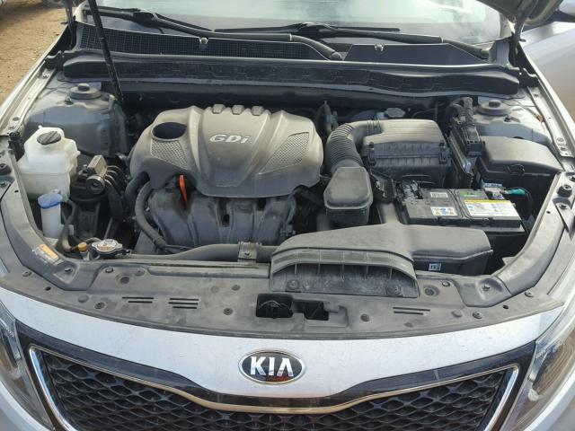 KNAGM4A78E5507287 - 2014 KIA OPTIMA LX GRAY photo 7