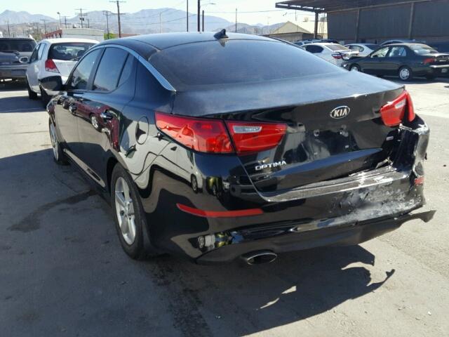 5XXGM4A74FG457987 - 2015 KIA OPTIMA LX BLACK photo 3