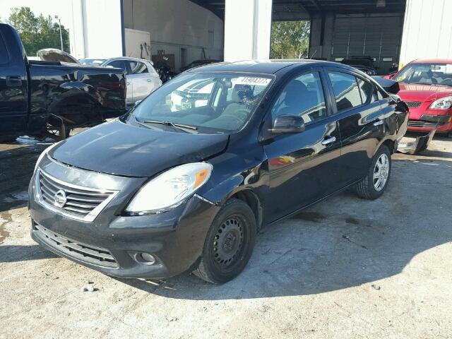 3N1CN7AP0CL910311 - 2012 NISSAN VERSA S BLACK photo 2