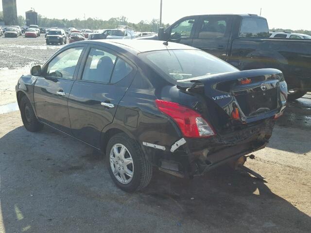 3N1CN7AP0CL910311 - 2012 NISSAN VERSA S BLACK photo 3